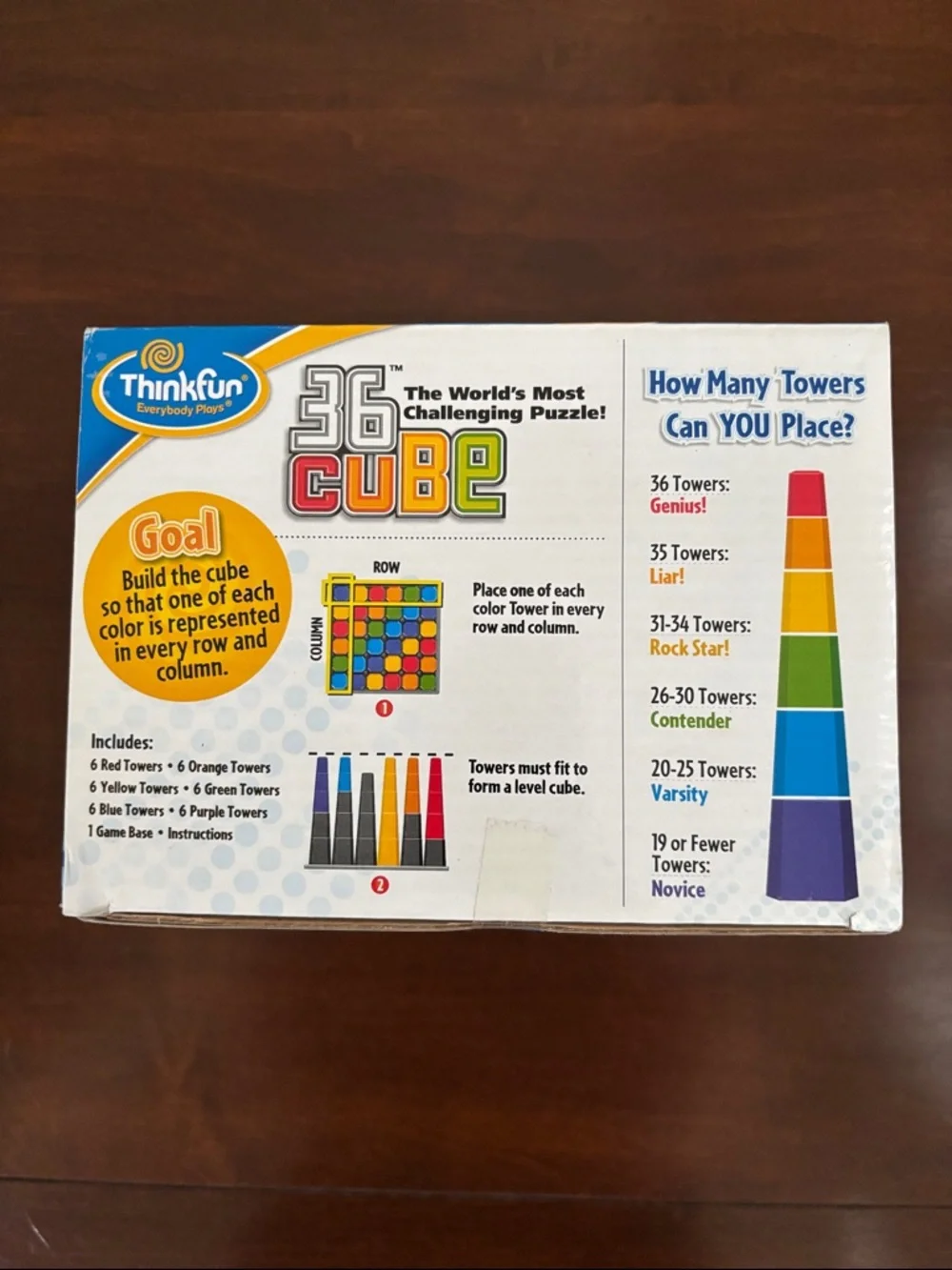 ThinkFun 36 Cube Brainteaser Puzzle The World’s Most Challenging Puzzle NEW  NWT